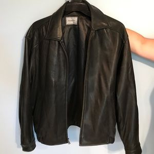 Vintage Black leather men's jacket
